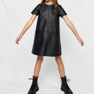 ZARA girls leather dress
